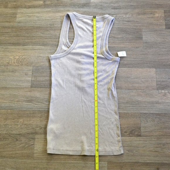 NWT Aerie Ribbed Henley Tank Strand Light Brown Neutral Tank Top Size Small - Picture 4 of 6